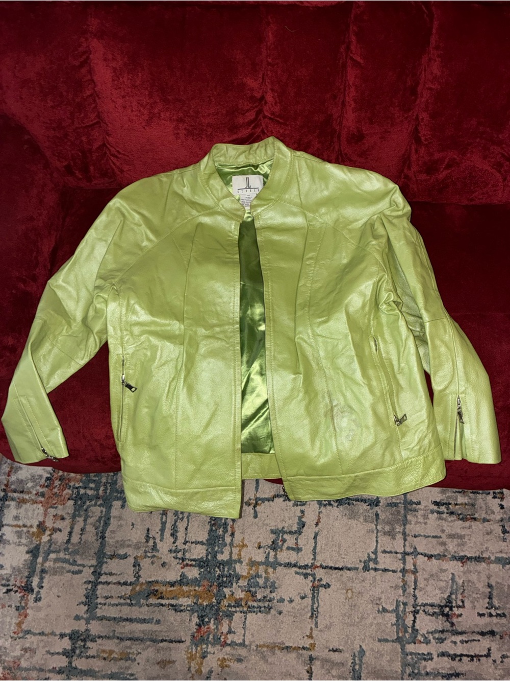 Women’s Lime Green Leather Jacket